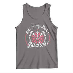 Lets Play Darts Bitches Tank Top Funny Female Dartist Gift TS12 Deep Heather Print Your Wear