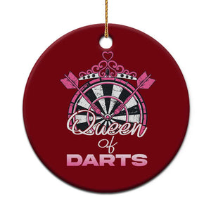 Queen Of Darts Ceramic Ornament Funny Dart Gift For Women TS12 1pc Red Print Your Wear