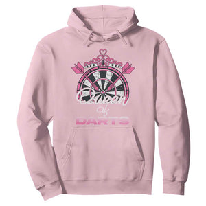 Queen Of Darts Hoodie Funny Dart Gift For Women TS12 Light Pink Print Your Wear