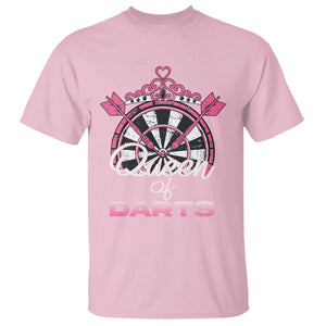 Queen Of Darts T Shirt Funny Dart Gift For Women TS12 Light Pink Print Your Wear