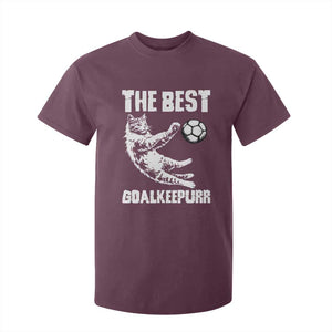 The Best Cat Goalkeeper T Shirt For Kid Soccer Player Gift TS12 Maroon Print Your Wear