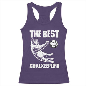 The Best Cat Goalkeeper Racerback Tank Top Soccer Player Gift TS12 Purple Print Your Wear
