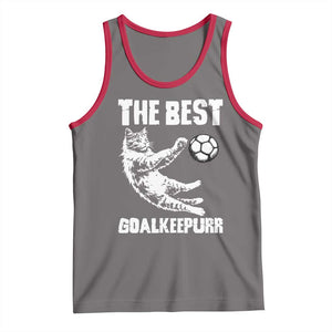 The Best Cat Goalkeeper Tank Top Soccer Player Gift TS12 Deep Heather Red Print Your Wear