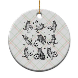 Funny Cat Soccer Player Ceramic Ornament Gift For Soccer Lovers TS12 1pc Christmas Plaid Print Your Wear