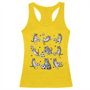 Funny Cat Soccer Player Racerback Tank Top Gift For Soccer Lovers TS12 Daisy Print Your Wear