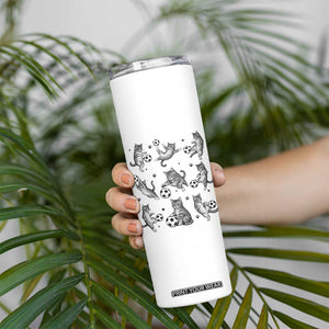 Funny Cat Soccer Player Skinny Tumbler Gift For Soccer Lovers TS12 Print Your Wear