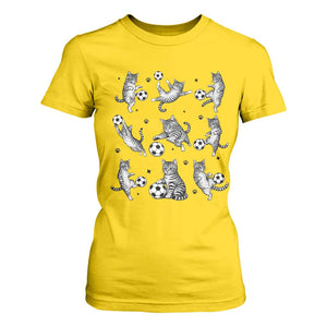 Funny Cat Soccer Player T Shirt For Women Gift For Soccer Lovers TS12 Daisy Print Your Wear