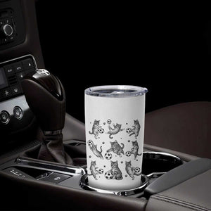 Funny Cat Soccer Player Tumbler Cup Gift For Soccer Lovers TS12 Print Your Wear