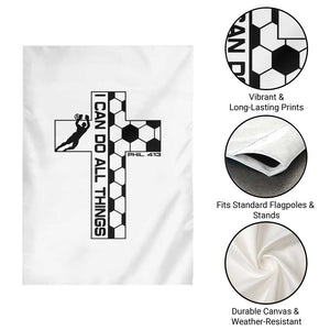 I Can Do All Things Through Soccer Christian Faith Gift Garden Flag TS12 Print Your Wear