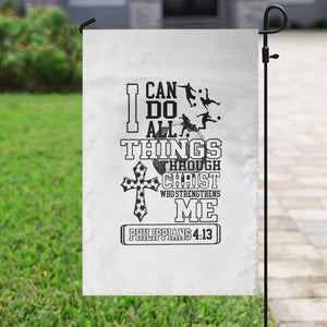 Soccer Christian Gift Garden Flag I Can Do All Things Through Christ TS12 Print Your Wear