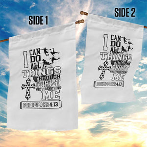 Soccer Christian Gift Garden Flag I Can Do All Things Through Christ TS12 Print Your Wear