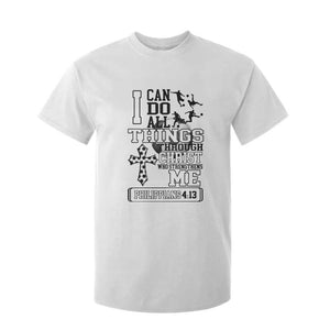 Soccer Christian Gift T Shirt For Kid I Can Do All Things Through Christ TS12 White Print Your Wear