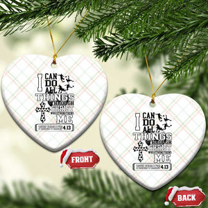 Soccer Christian Gift Ceramic Ornament I Can Do All Things Through Christ TS12 Print Your Wear