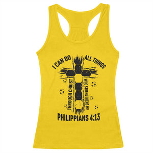 I Can Do All Things Through Christ Racerback Tank Top Christian Soccer Faith TS12 Daisy Print Your Wear