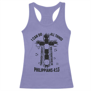 I Can Do All Things Through Christ Racerback Tank Top Christian Soccer Faith TS12 Violet Print Your Wear