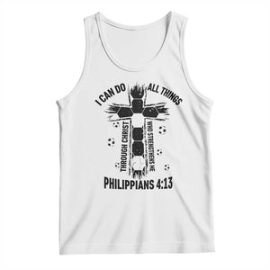 I Can Do All Things Through Christ Tank Top Christian Soccer Faith TS12 White Print Your Wear