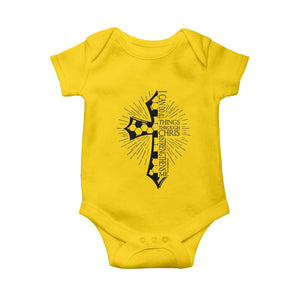 I Can Do All Things Through Christ Baby Onesie Christian Soccer Cross Gift TS12 Daisy Print Your Wear