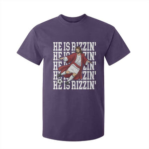 He Is Rizzin T Shirt For Kid Funny Christian Soccer Lover Gift TS12 Purple Print Your Wear