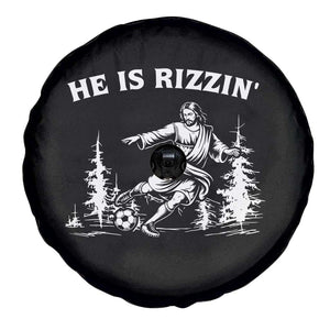 He Is Rizzin Spare Tire Cover Christian Soccer Funny Gift For Believers TS12 Print Your Wear