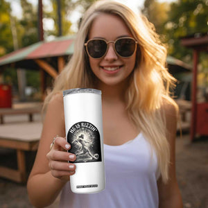 He Is Rizzin Skinny Tumbler Funny Christian Faith Soccer Player Gift TS12 Print Your Wear