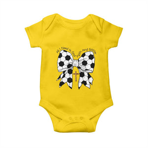 All I Need Is God Faith And Soccer Baby Onesie Christian Gift TS12 Daisy Print Your Wear