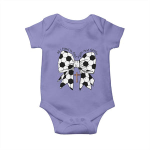 All I Need Is God Faith And Soccer Baby Onesie Christian Gift TS12 Violet Print Your Wear