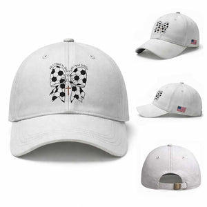 All I Need Is God Faith And Soccer Baseball Cap Christian Gift TS12 Baseball Cap Universal Fit White Print Your Wear