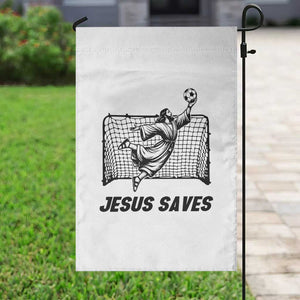 Jesus Saves Garden Flag Funny Christian Soccer Goalie TS12 Print Your Wear