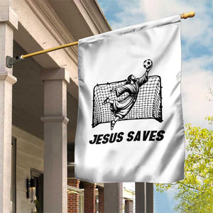 Jesus Saves Garden Flag Funny Christian Soccer Goalie TS12 Print Your Wear