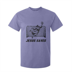 Jesus Saves T Shirt For Kid Funny Christian Soccer Goalie TS12 Violet Print Your Wear