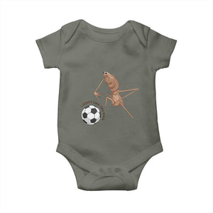 Funny Marcus The Worm Soccer Lover Baby Onesie I Do Not Like This Ball TS12 Military Green Print Your Wear