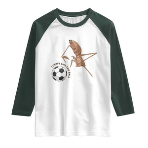 Funny Marcus The Worm Soccer Lover Raglan Shirt I Do Not Like This Ball TS12 White Dark Forest Green Print Your Wear