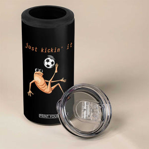 Funny Marcus The Worm Soccer Lover 4 in 1 Can Cooler Tumbler Just Kickin It TS12 Print Your Wear