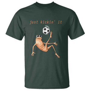 Funny Marcus The Worm Soccer Lover T Shirt Just Kickin It TS12 Dark Forest Green Print Your Wear