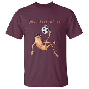Funny Marcus The Worm Soccer Lover T Shirt Just Kickin It TS12 Maroon Print Your Wear