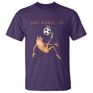 Funny Marcus The Worm Soccer Lover T Shirt Just Kickin It TS12 Purple Print Your Wear