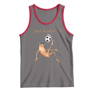 Funny Marcus The Worm Soccer Lover Tank Top Just Kickin It TS12 Deep Heather Red Print Your Wear