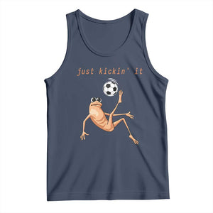 Funny Marcus The Worm Soccer Lover Tank Top Just Kickin It TS12 Navy Print Your Wear