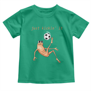 Funny Marcus The Worm Soccer Lover Toddler T Shirt Just Kickin It TS12 Irish Green Print Your Wear
