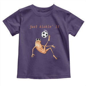 Funny Marcus The Worm Soccer Lover Toddler T Shirt Just Kickin It TS12 Purple Print Your Wear