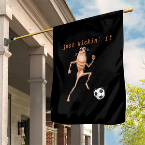 Just Kickin It Garden Flag Funny Marcus The Worm Soccer Meme TS12 Print Your Wear