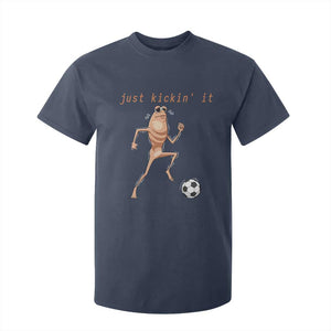 Just Kickin It T Shirt For Kid Funny Marcus The Worm Soccer Meme TS12 Navy Print Your Wear