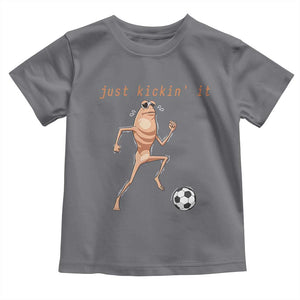 Just Kickin It Toddler T Shirt Funny Marcus The Worm Soccer Meme TS12 Charcoal Print Your Wear