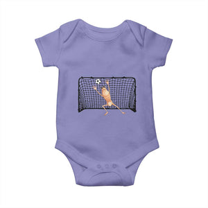 Funny Marcus The Worm Soccer Goalkeeper Gift Baby Onesie TS12 Violet Print Your Wear