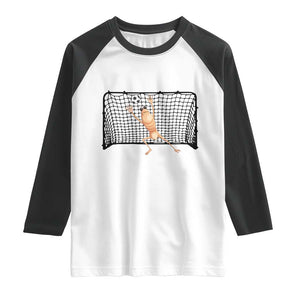 Funny Marcus The Worm Soccer Goalkeeper Gift Raglan Shirt TS12 White Black Print Your Wear