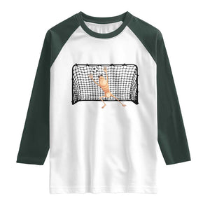 Funny Marcus The Worm Soccer Goalkeeper Gift Raglan Shirt TS12 White Dark Forest Green Print Your Wear