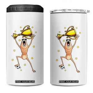 Funny Marcus The Worm Soccer Champion 4 in 1 Can Cooler Tumbler Soccer Lover TS12 One Size: 16 oz White Print Your Wear