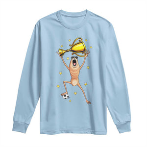 Funny Marcus The Worm Soccer Champion Long Sleeve Shirt Soccer Lover TS12 Light Blue Print Your Wear