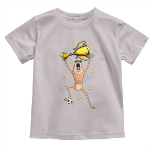 Funny Marcus The Worm Soccer Champion Toddler T Shirt Soccer Lover TS12 Ice Gray Print Your Wear