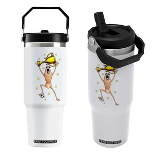Funny Marcus The Worm Soccer Champion Flip Straw Tumbler Soccer Lover TS12 One Size: 30 oz White Print Your Wear